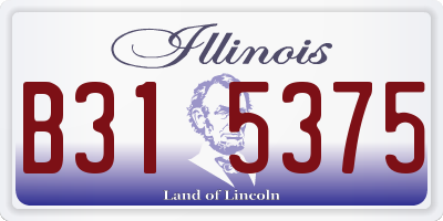 IL license plate B315375