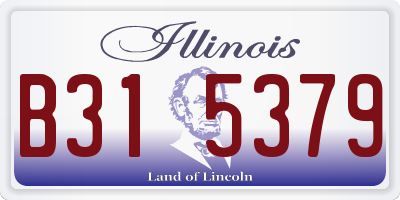 IL license plate B315379