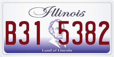 IL license plate B315382