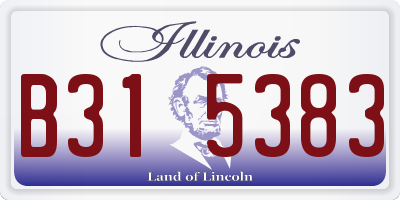 IL license plate B315383