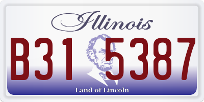 IL license plate B315387