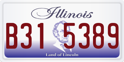 IL license plate B315389