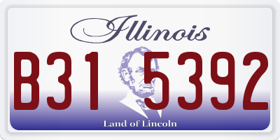IL license plate B315392