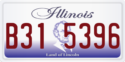 IL license plate B315396