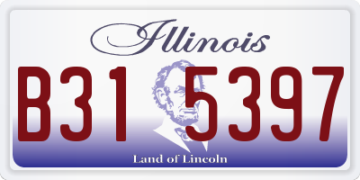 IL license plate B315397