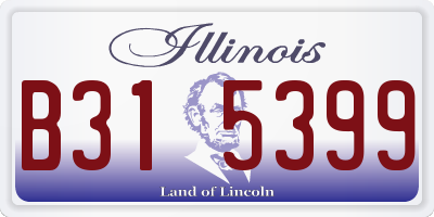 IL license plate B315399