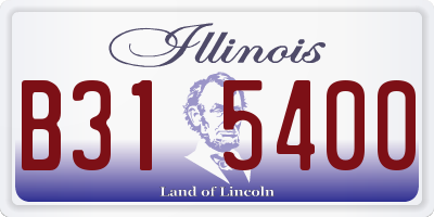 IL license plate B315400
