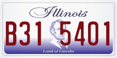 IL license plate B315401