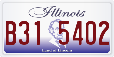 IL license plate B315402