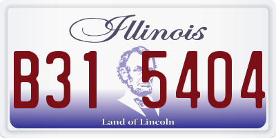IL license plate B315404