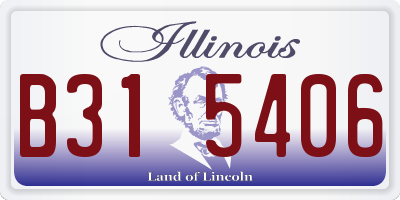 IL license plate B315406