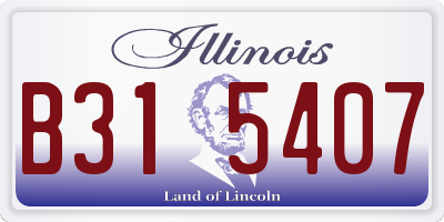 IL license plate B315407