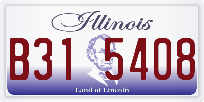 IL license plate B315408