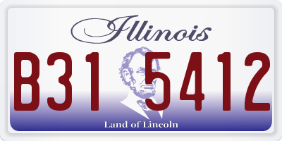 IL license plate B315412