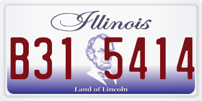 IL license plate B315414