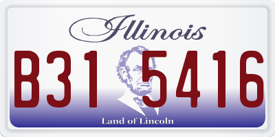 IL license plate B315416