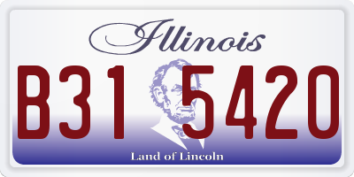 IL license plate B315420