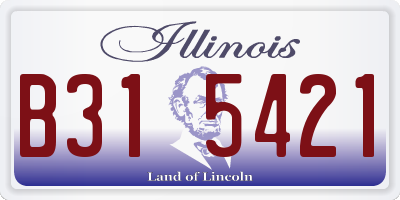 IL license plate B315421