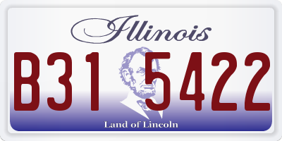 IL license plate B315422