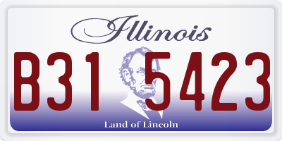 IL license plate B315423