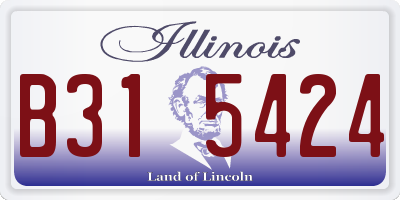 IL license plate B315424