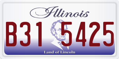 IL license plate B315425