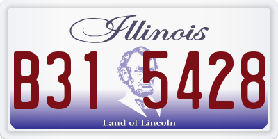 IL license plate B315428