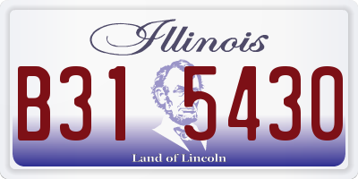 IL license plate B315430