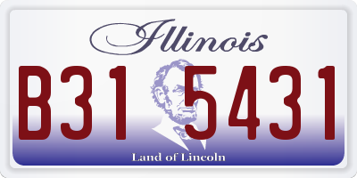 IL license plate B315431