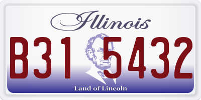 IL license plate B315432