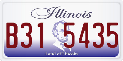 IL license plate B315435