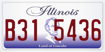 IL license plate B315436