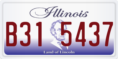 IL license plate B315437