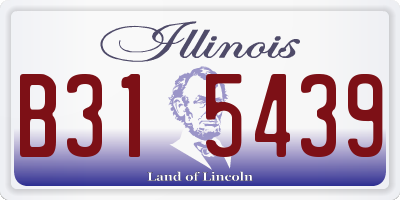 IL license plate B315439