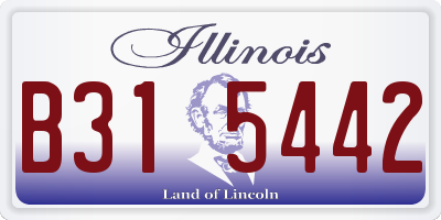 IL license plate B315442