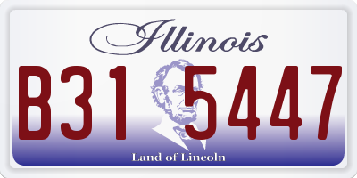 IL license plate B315447