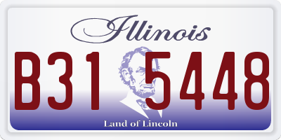 IL license plate B315448