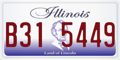 IL license plate B315449