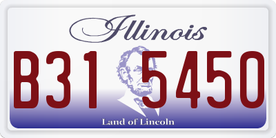 IL license plate B315450