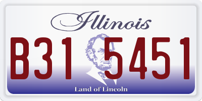 IL license plate B315451