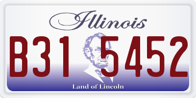 IL license plate B315452