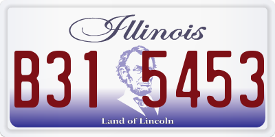 IL license plate B315453