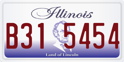 IL license plate B315454