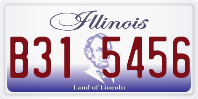 IL license plate B315456