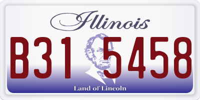 IL license plate B315458