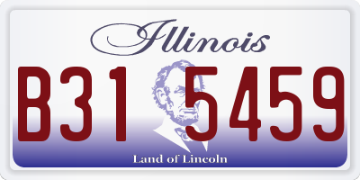 IL license plate B315459
