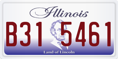 IL license plate B315461