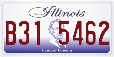 IL license plate B315462