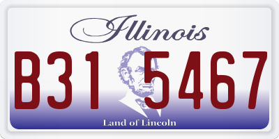 IL license plate B315467