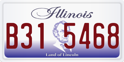 IL license plate B315468